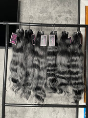 Raw Indian Jet Black & Bougie Wavy (4 Bundles Pre-Order)